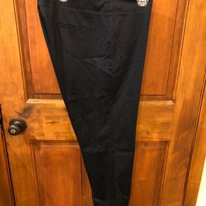 Talbots Modern Navy Blue Pants Size 14 Side Zip